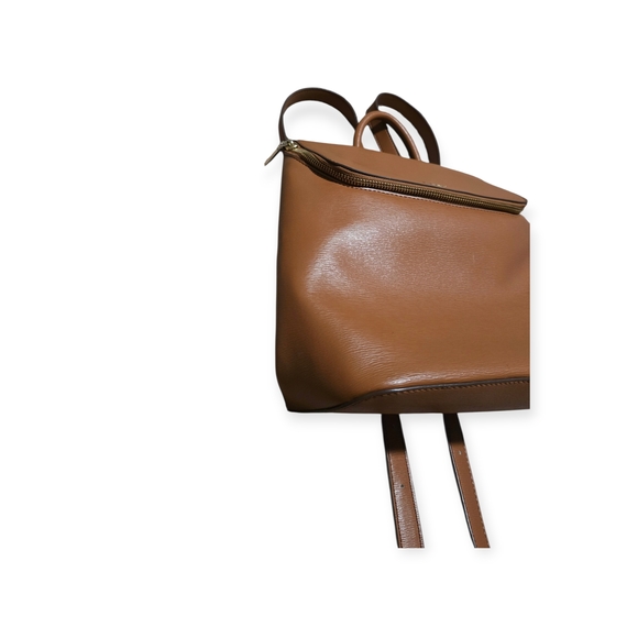 DKNY Tan Leather Backpack - Picture 4 of 9